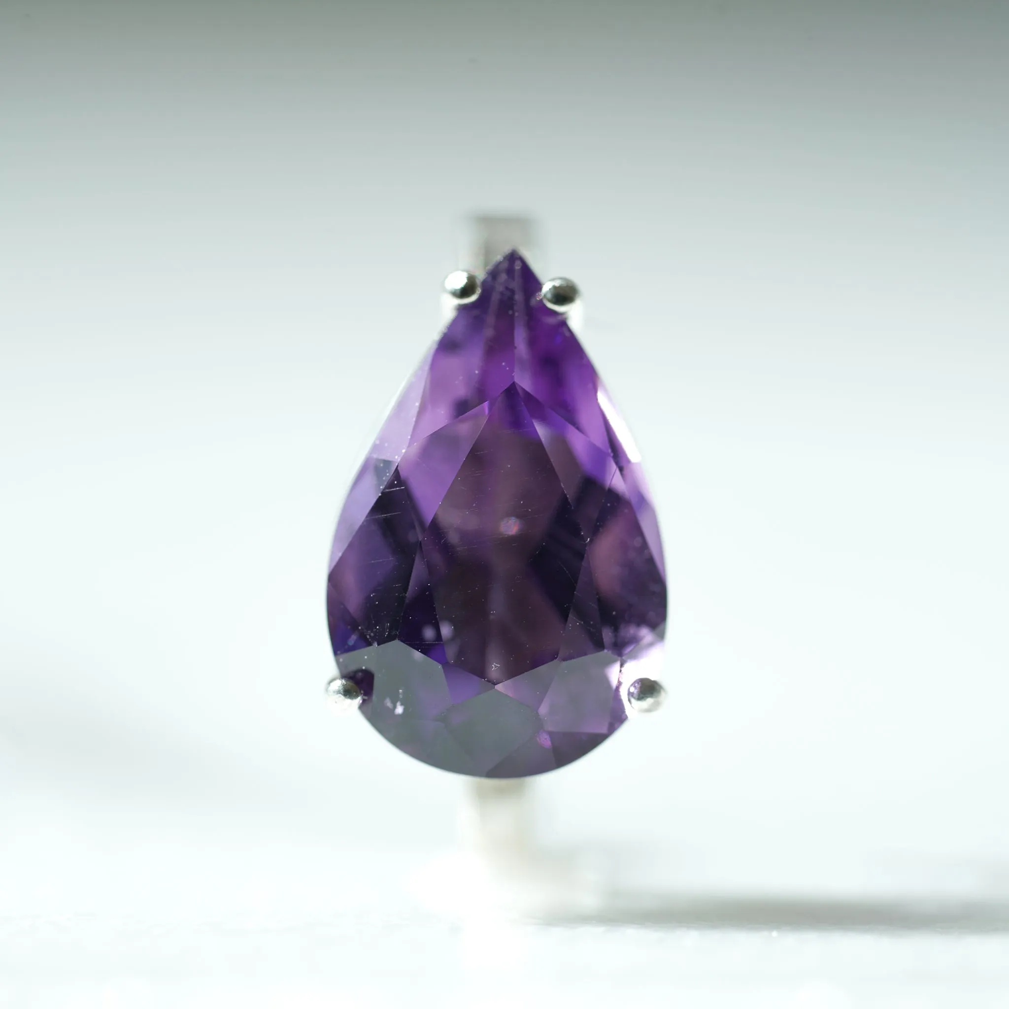 Amethyst ear cuff in silver