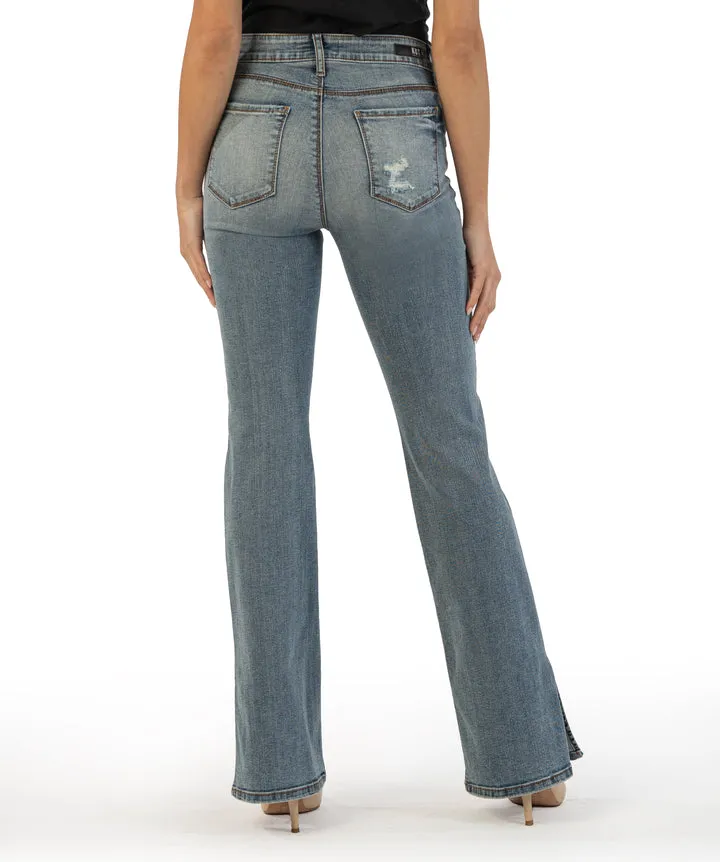 Ana High Rise Fab Ab Flare With Side Slit (Unconditional Wash)