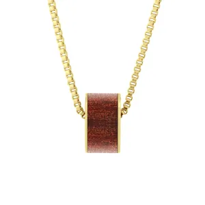 Ancient Kauri Wide Barrel - Yellow Gold