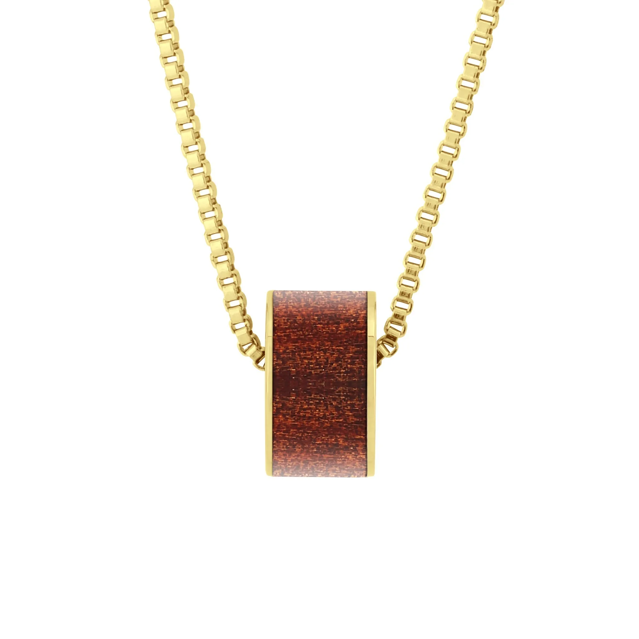 Ancient Kauri Wide Barrel - Yellow Gold