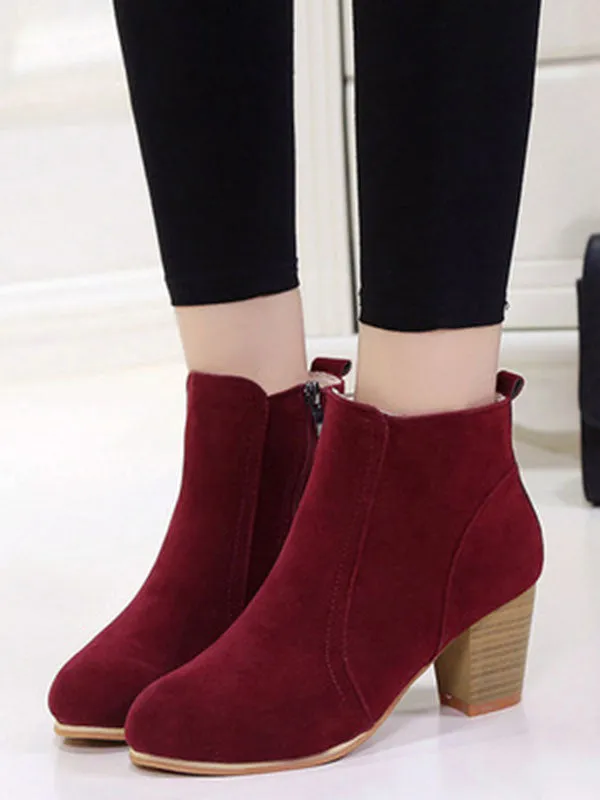 Ankle Boots Martin Boots Mid Heel Ankle Boots