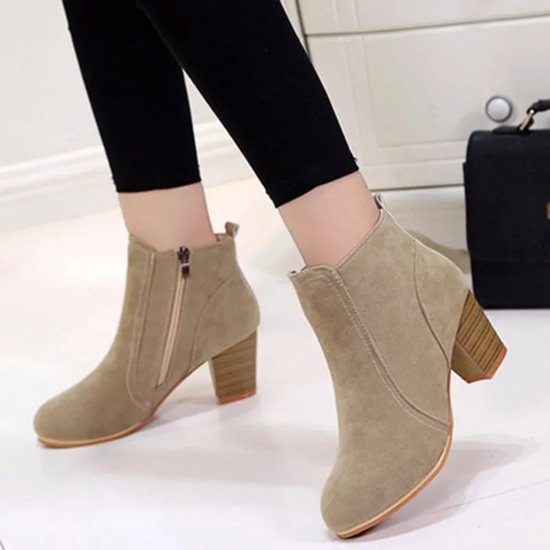 Ankle Boots Martin Boots Mid Heel Ankle Boots