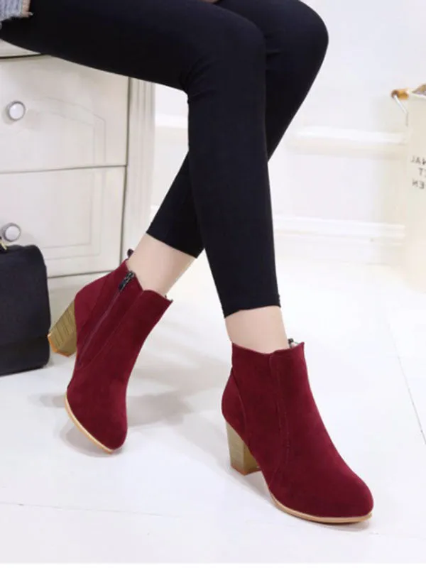 Ankle Boots Martin Boots Mid Heel Ankle Boots