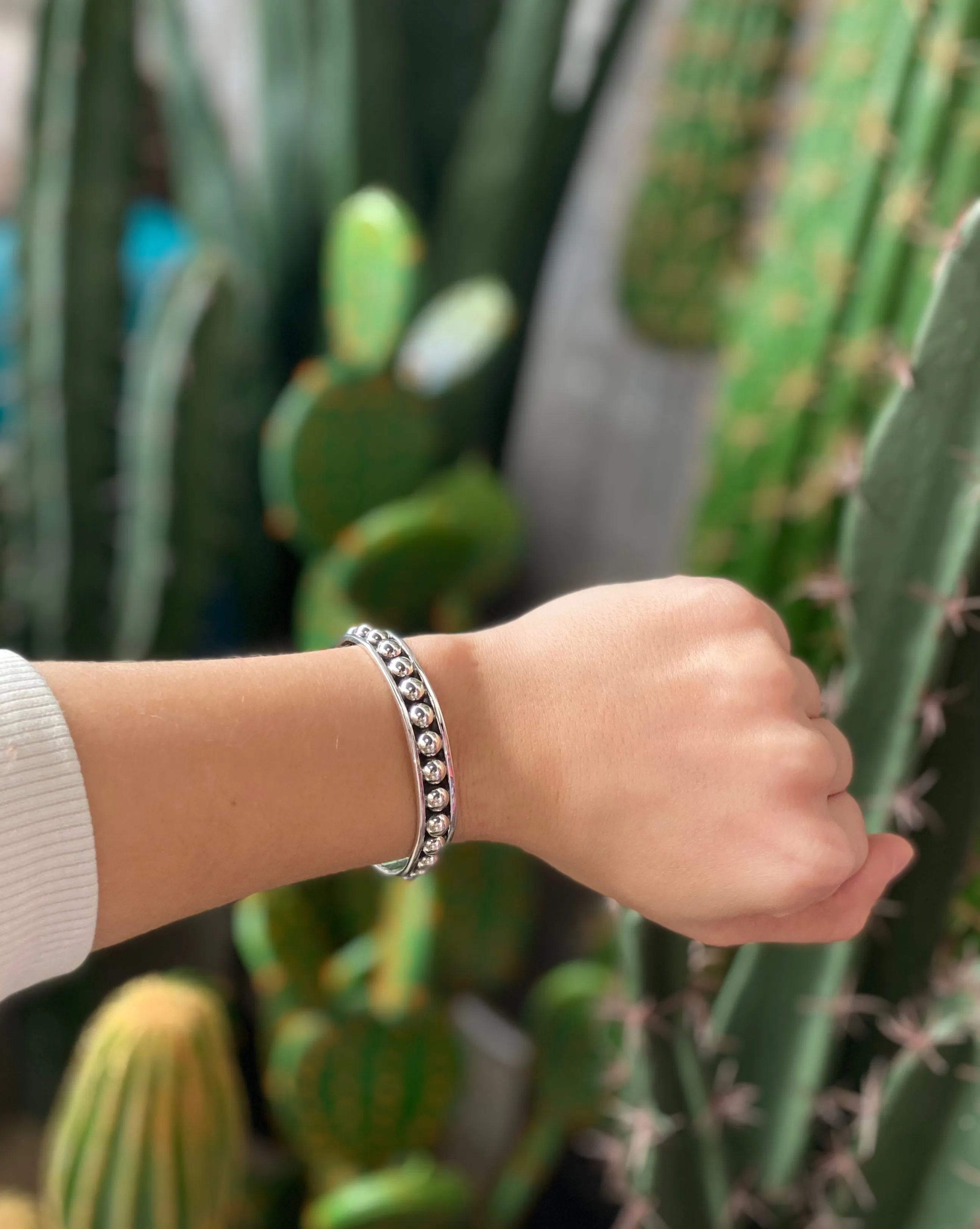 Annie 6mm Sterling Silver Cuff Bracelet