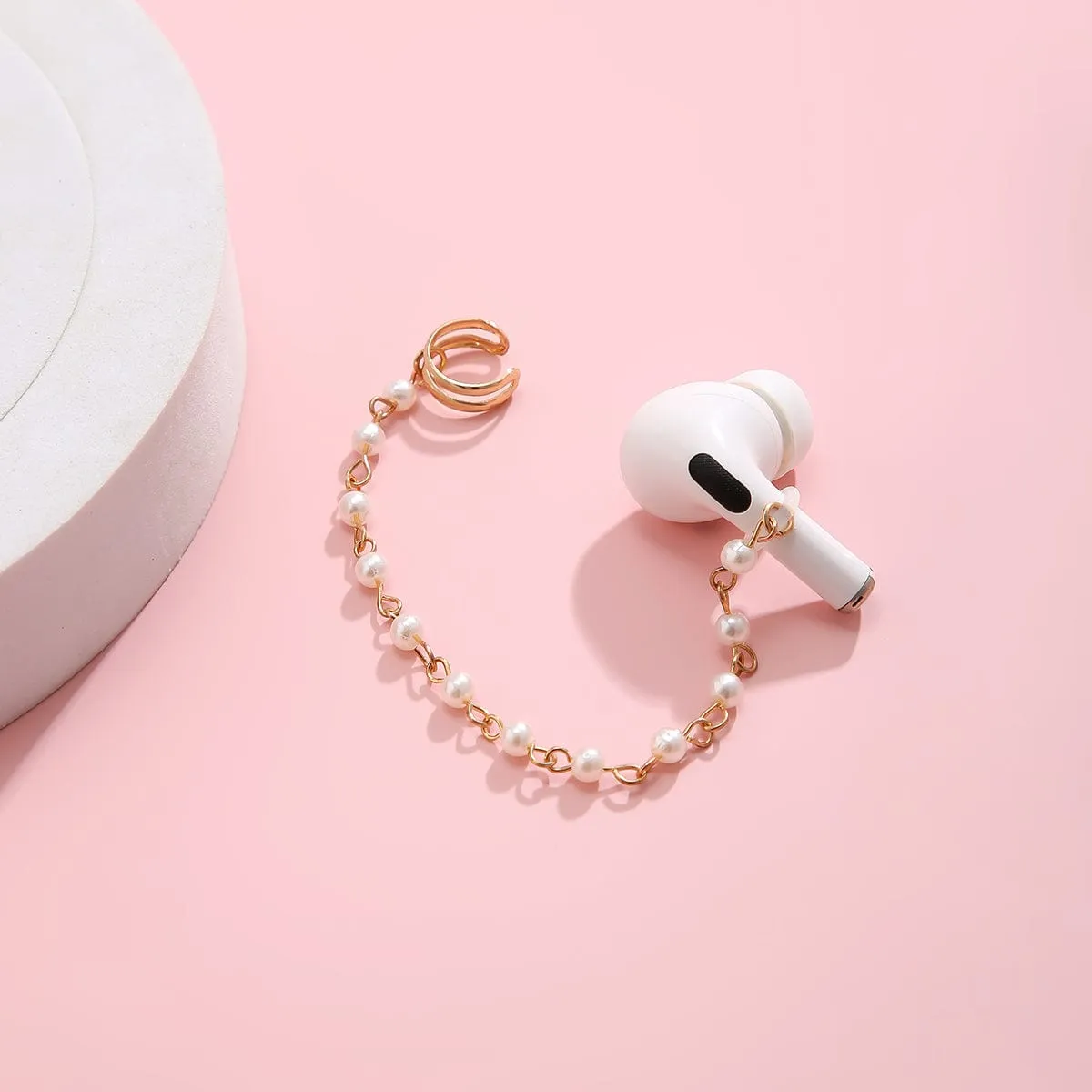 Anti-lost Wireless AirPods Earphone Pearl Chain Ear Cuff Earring