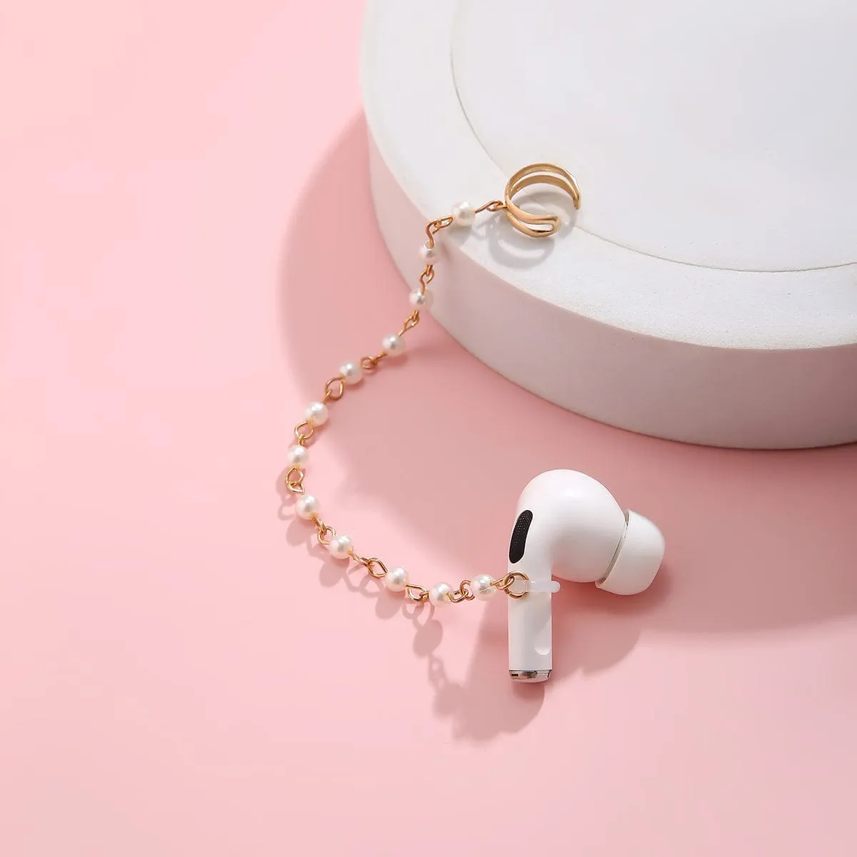 Anti-lost Wireless AirPods Earphone Pearl Chain Ear Cuff Earring