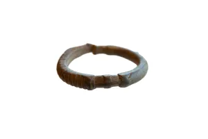Antique African Bronze Cuff Bracelet with Geometric Detailing