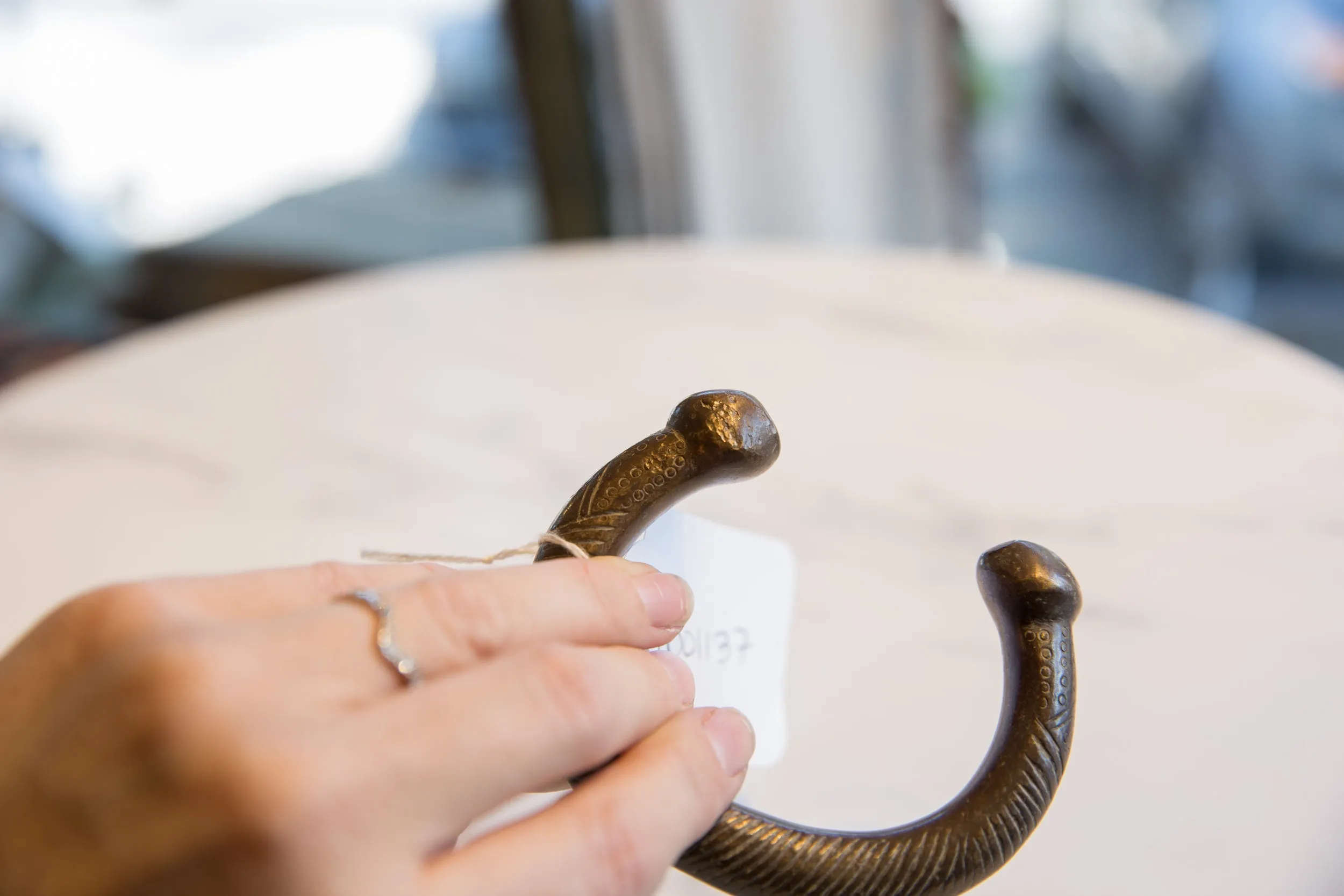 Antique African Bronze Snake Cuff Bracelet
