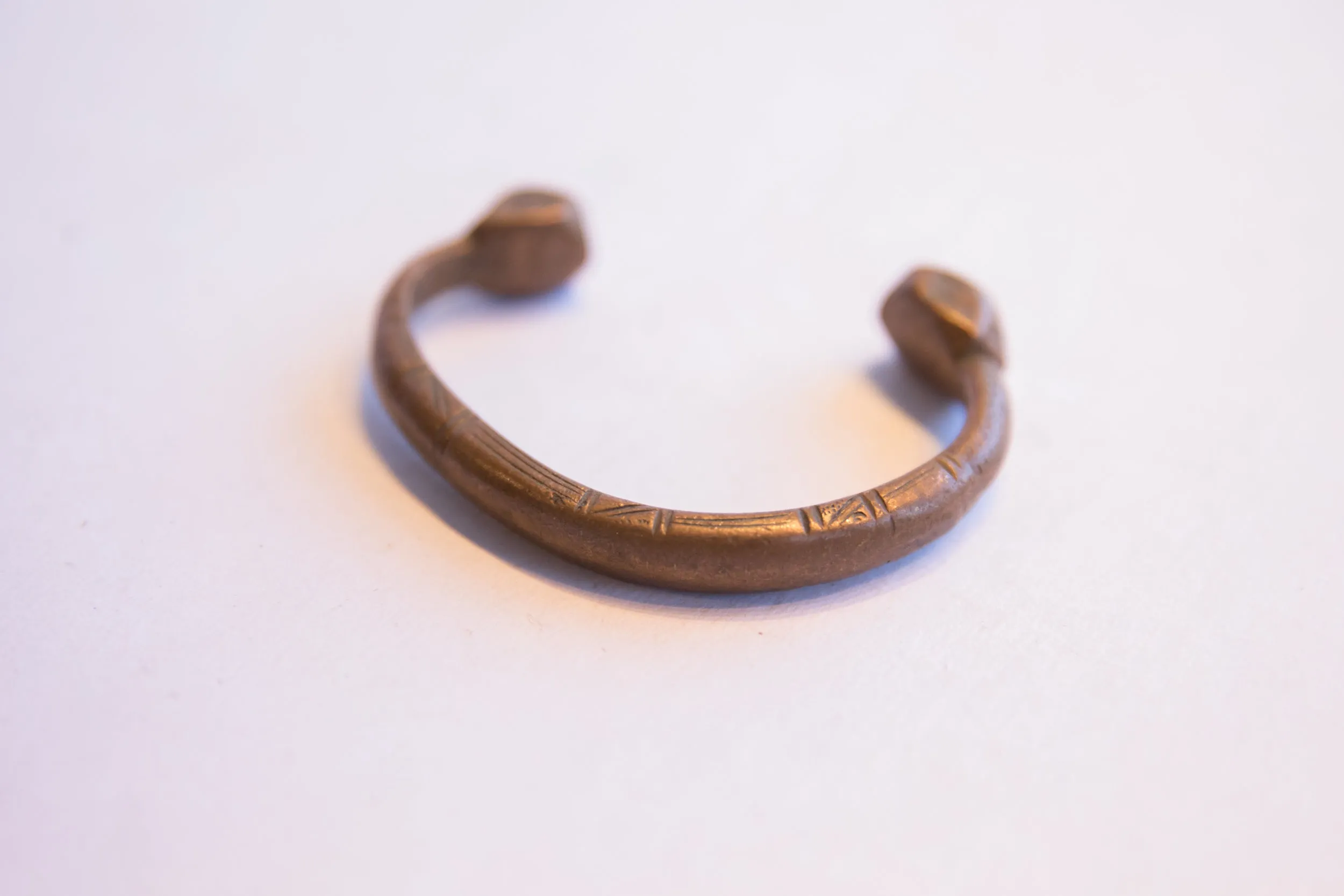 Antique African Copper Snake Cuff Bracelet