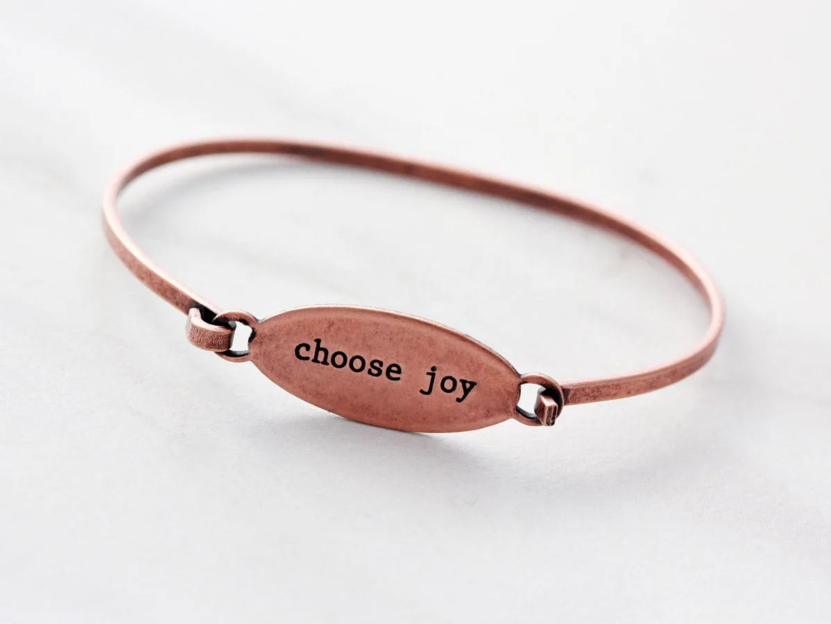 Antiqued Bracelet | Oval Bangle
