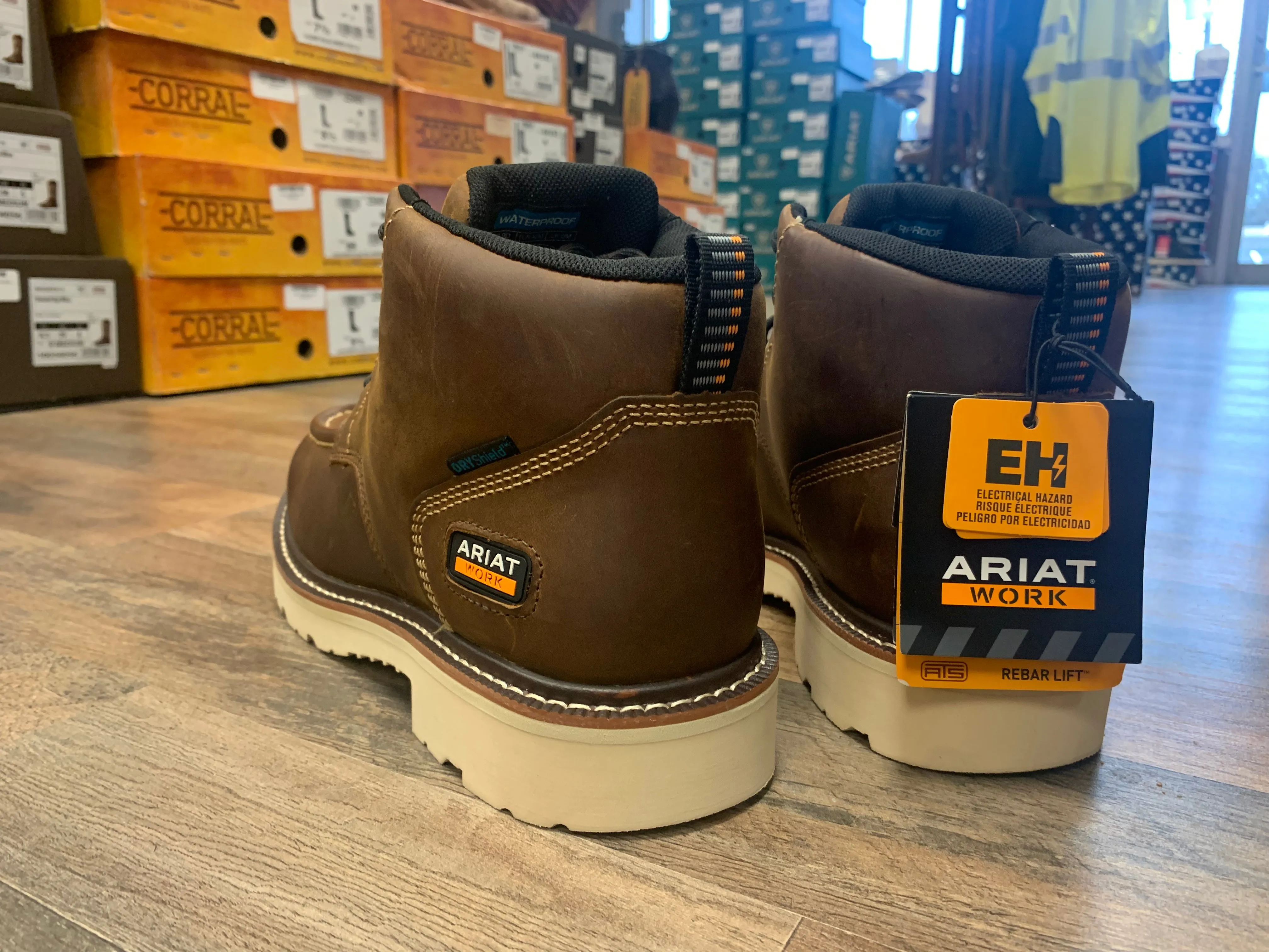 ARIAT MEN'S REBAR LIFT CHUKKA WATERPROOF WORK BOOTS - SOFT TOE