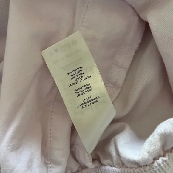 Aritzia Wilfred Pink Linen Cotton Shorts