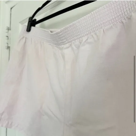 Aritzia Wilfred Pink Linen Cotton Shorts