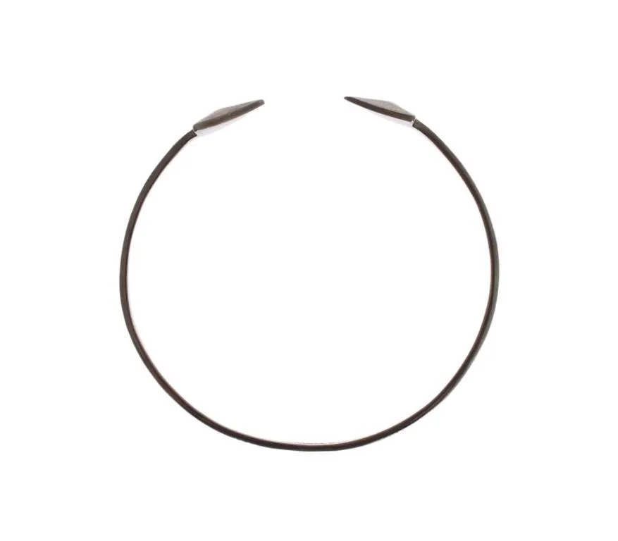Arrow Gray 925 Silver Bangle Bracelet