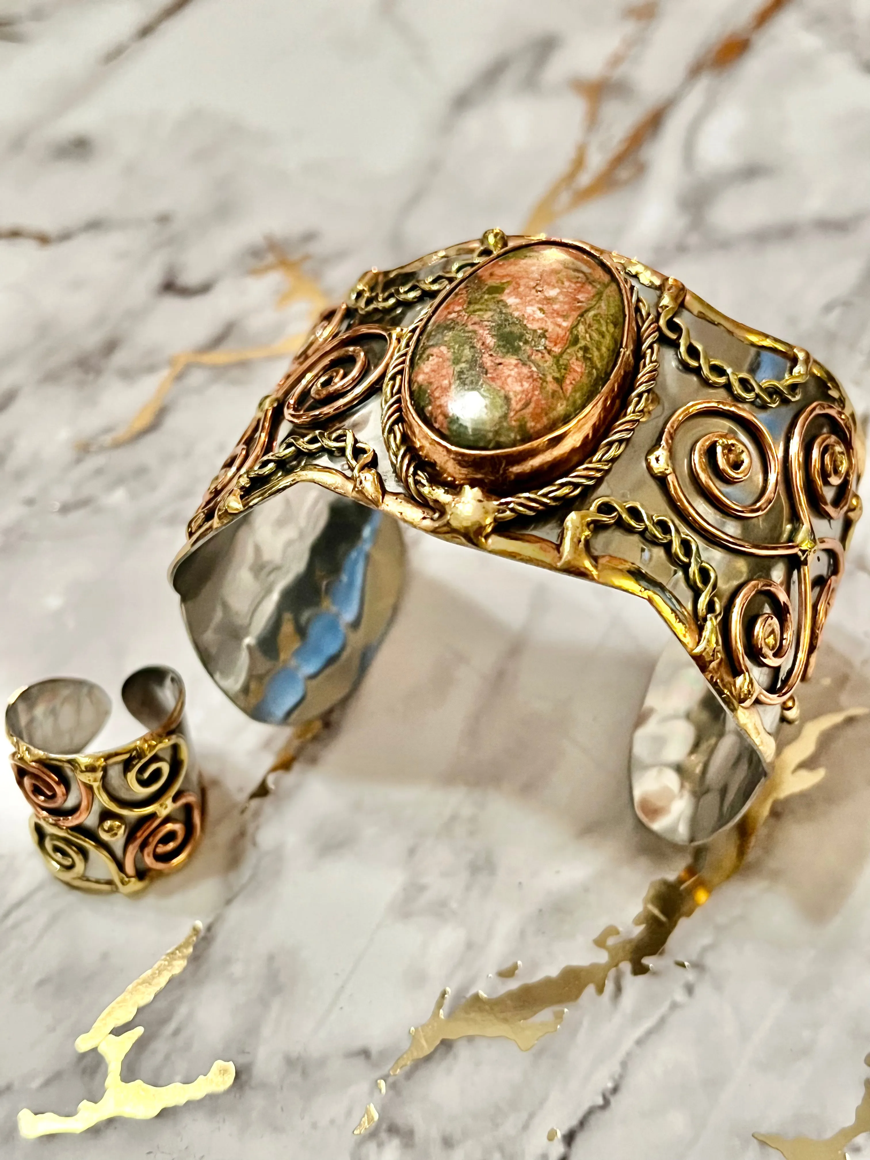 Aurora Gemstone Goddess Cuffs