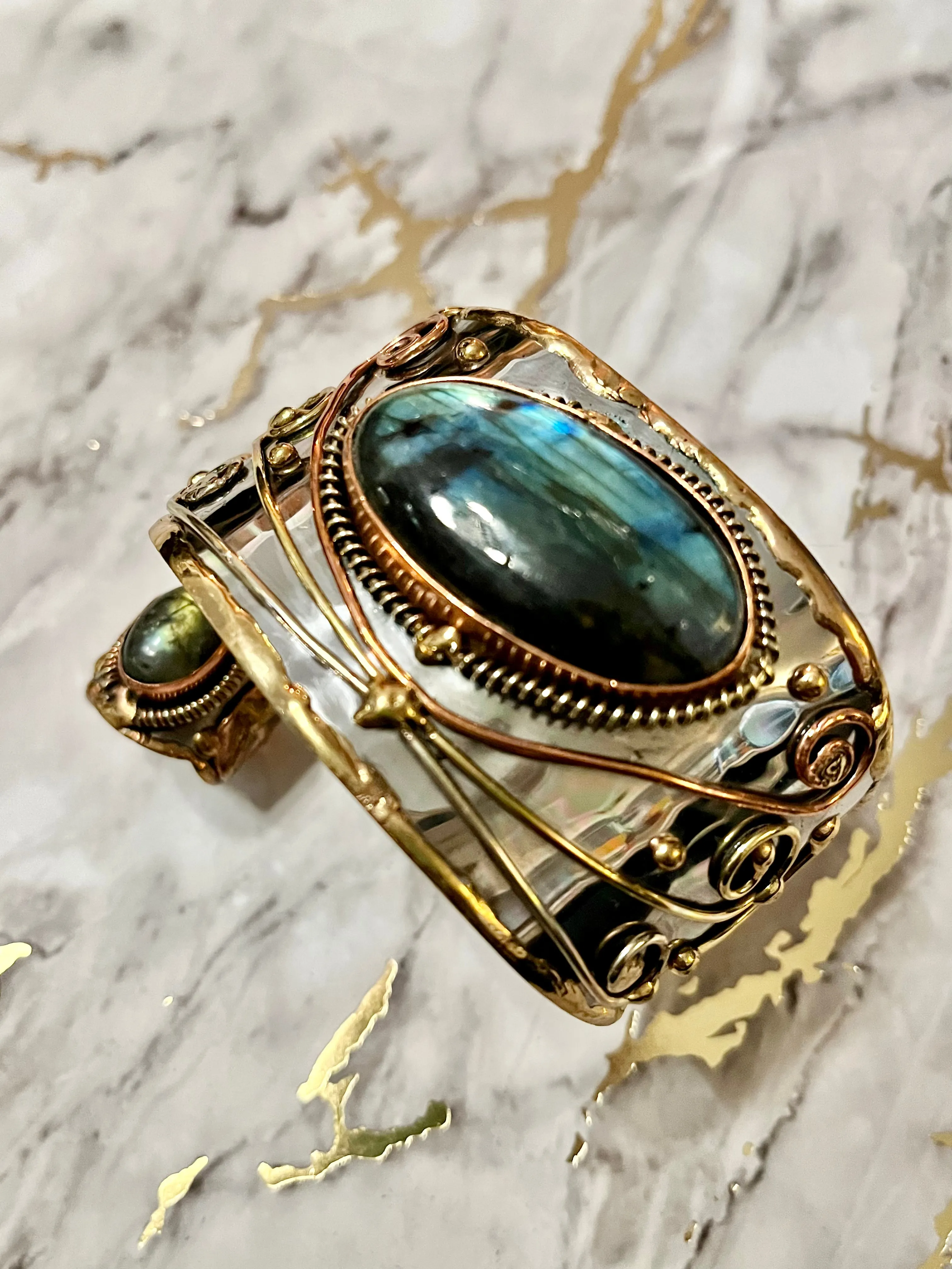 Aurora Gemstone Goddess Cuffs