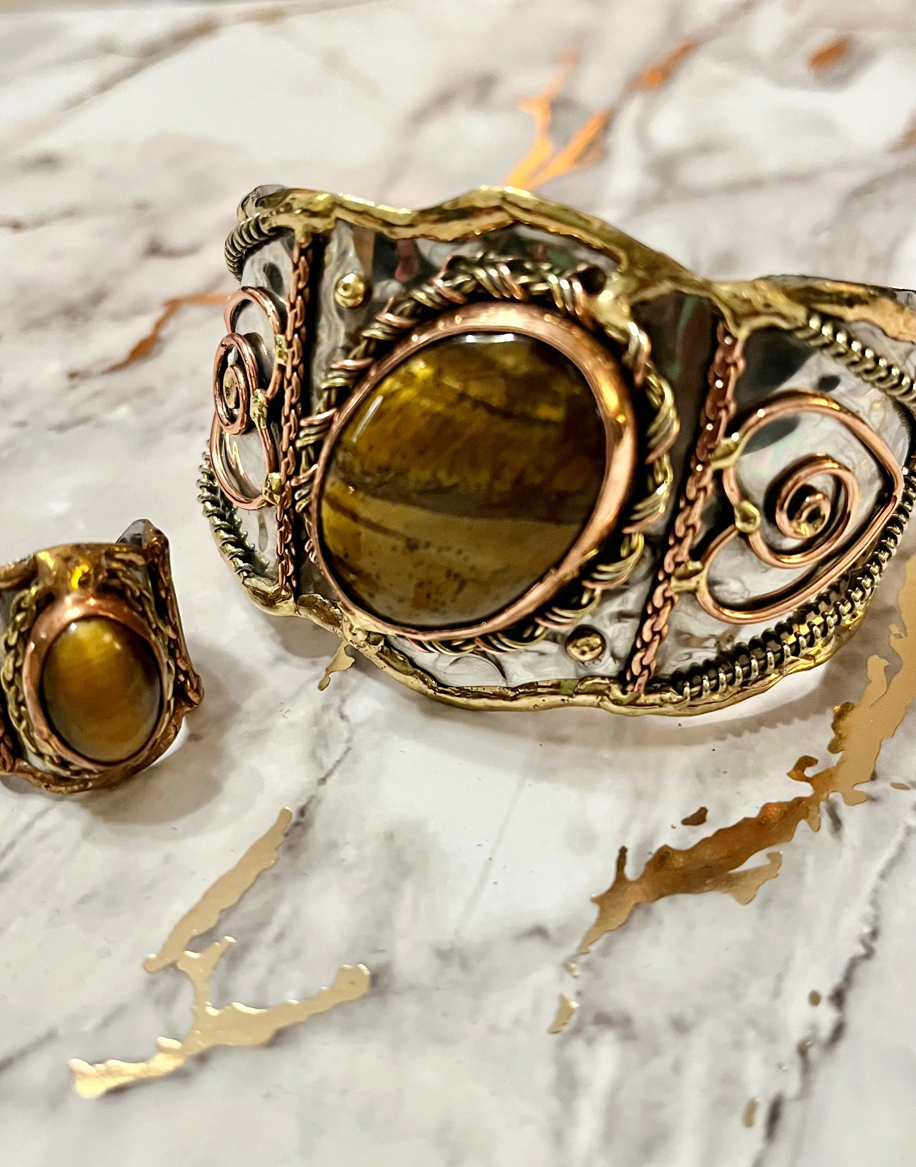 Aurora Gemstone Goddess Cuffs