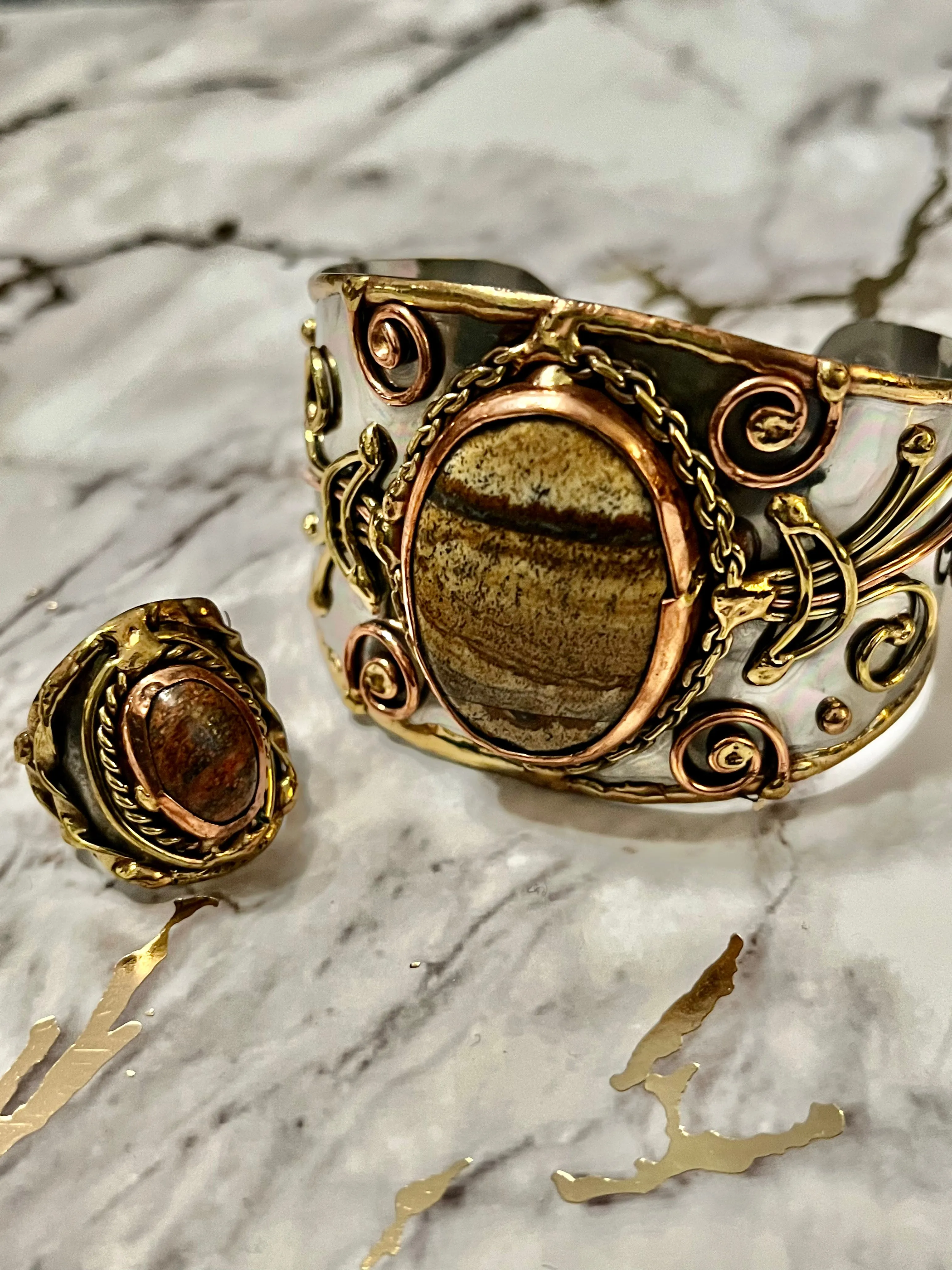 Aurora Gemstone Goddess Cuffs