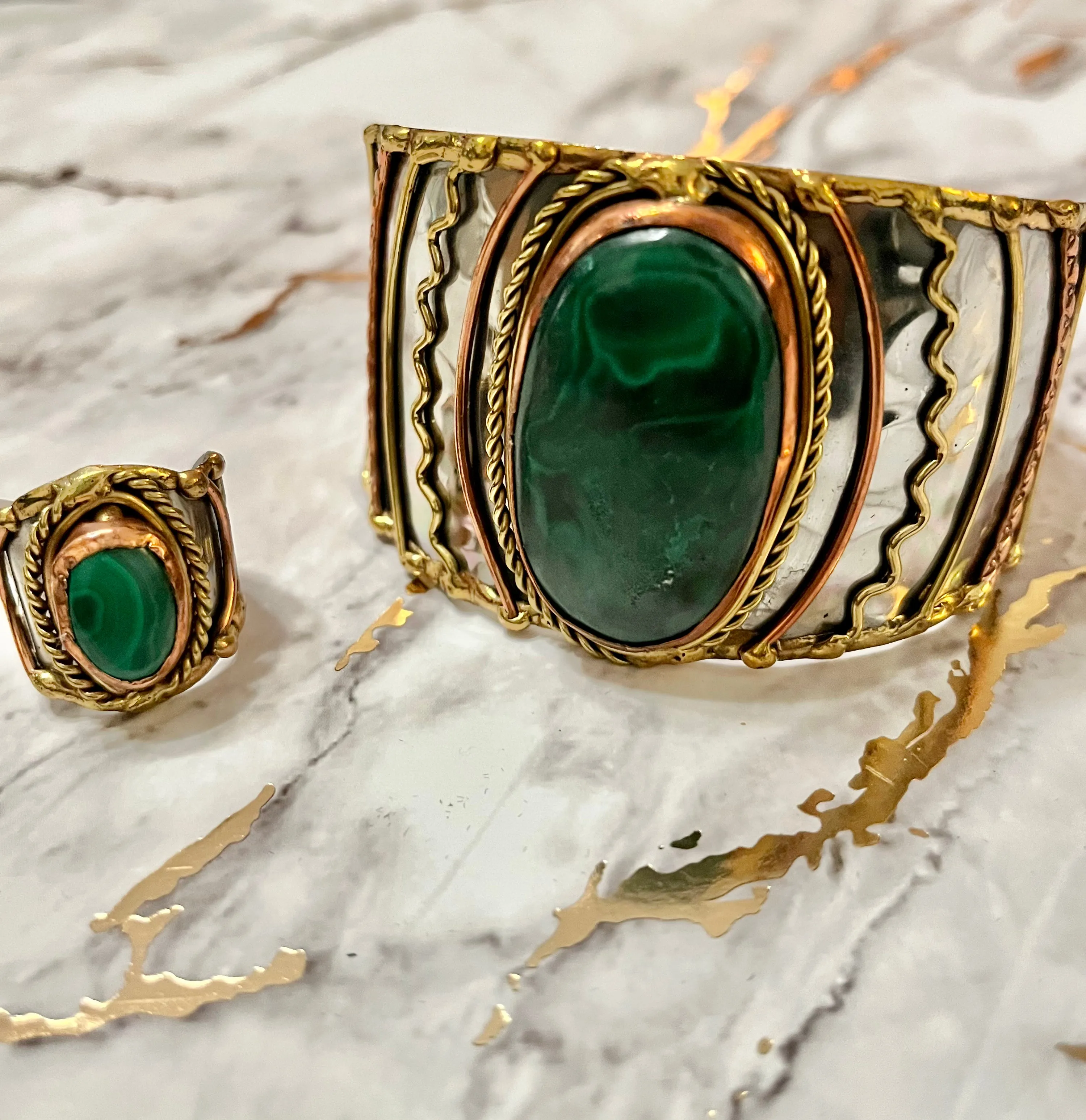 Aurora Gemstone Goddess Cuffs