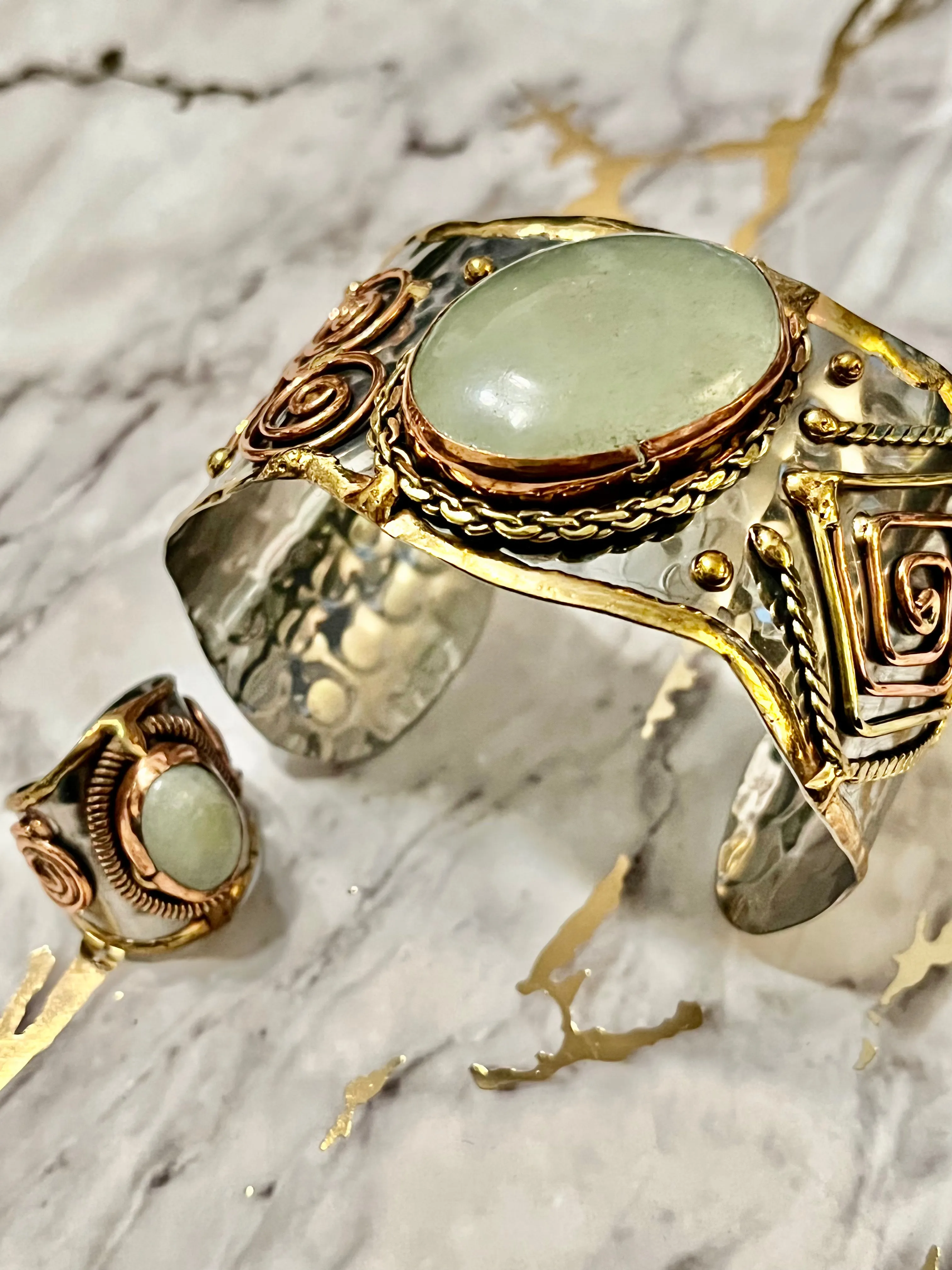 Aurora Gemstone Goddess Cuffs