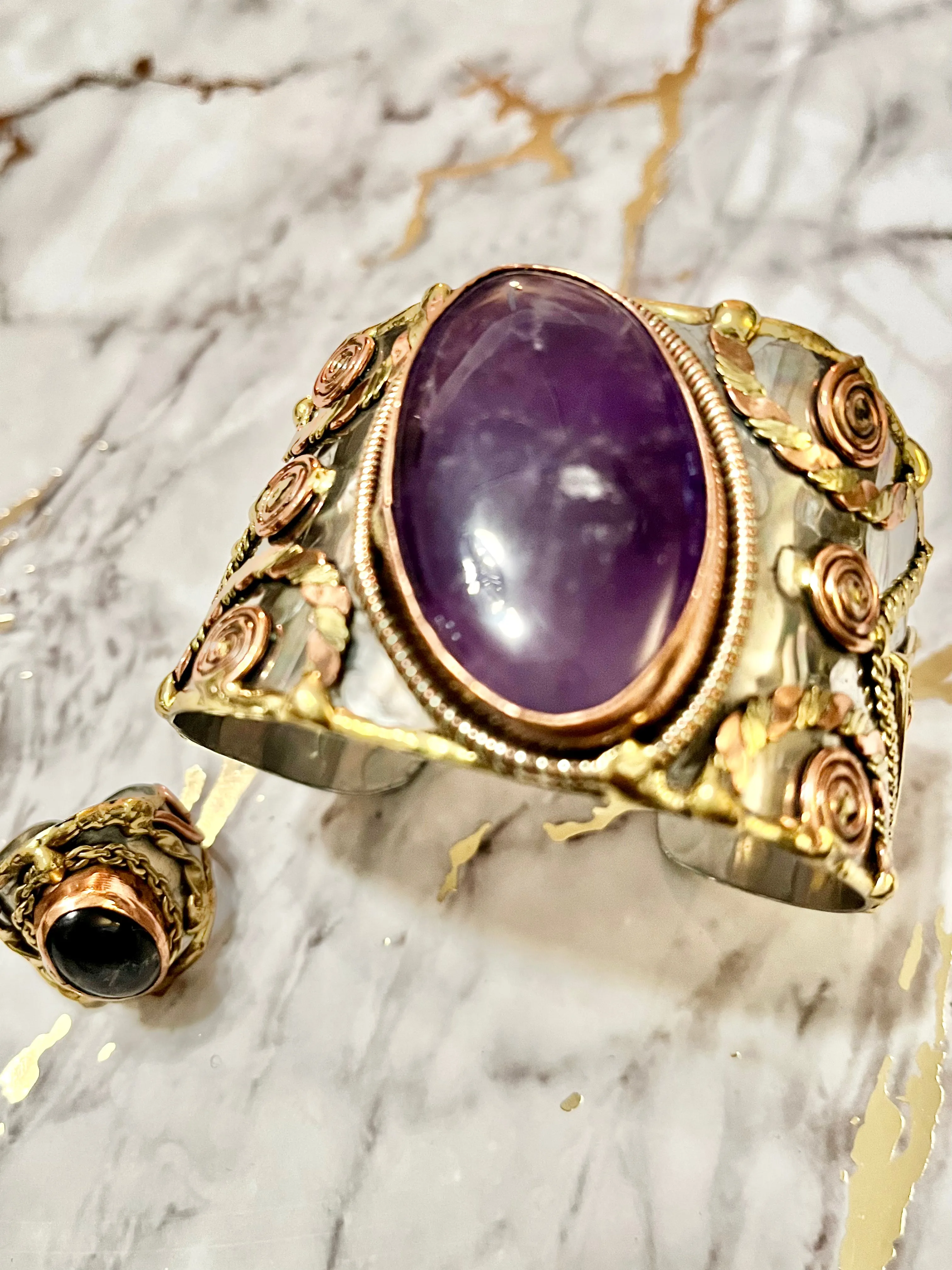 Aurora Gemstone Goddess Cuffs