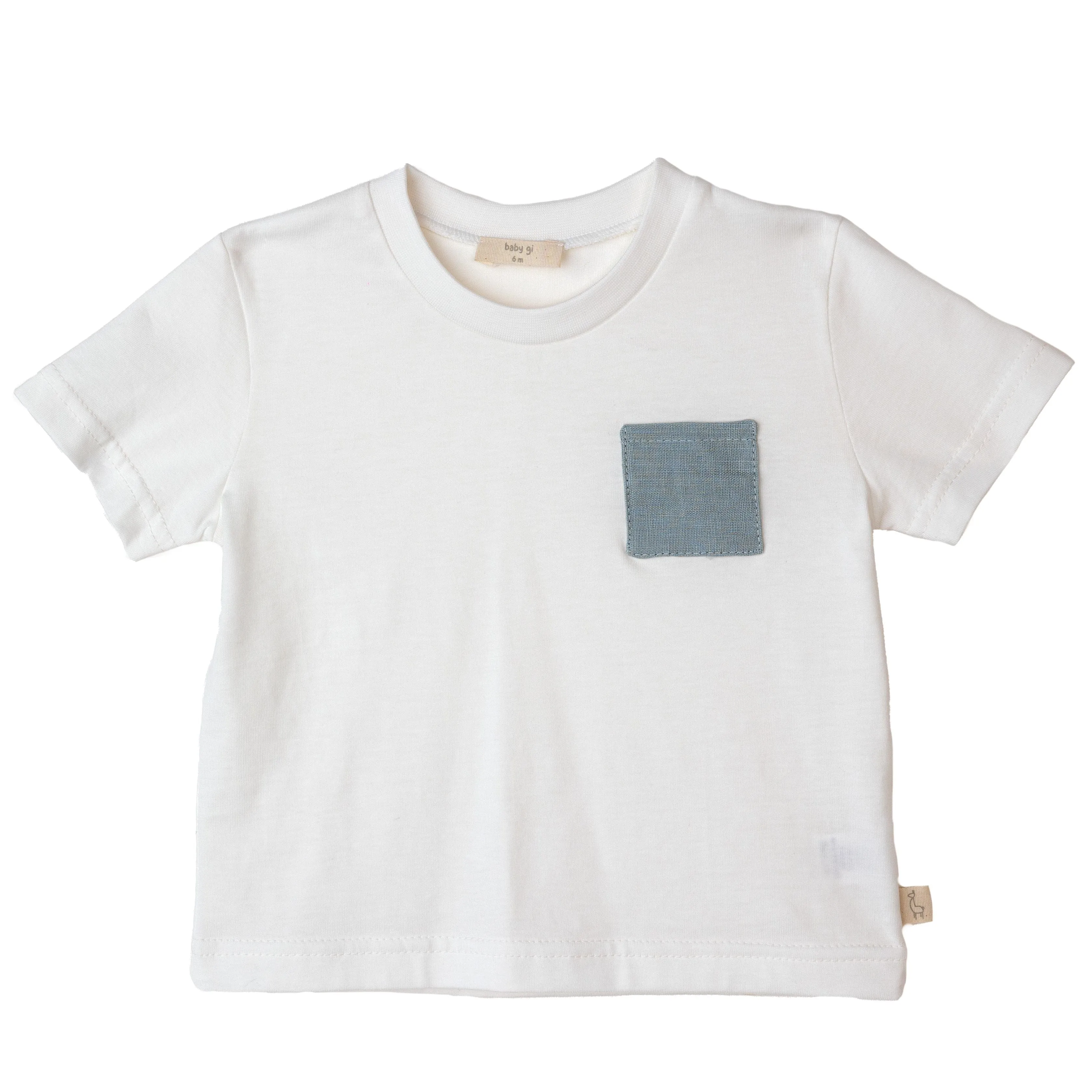 Baby Gi Boys Ivory & Misty Blue Shorts and Top