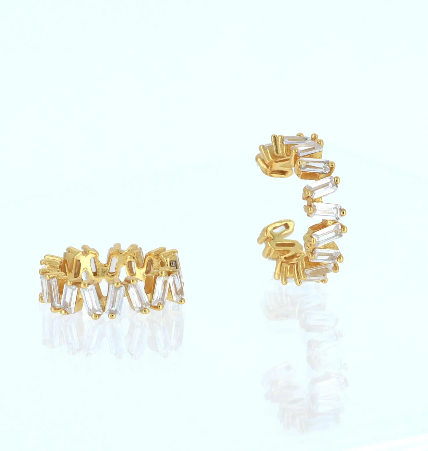 Baguette Diamond CZ ear cuff