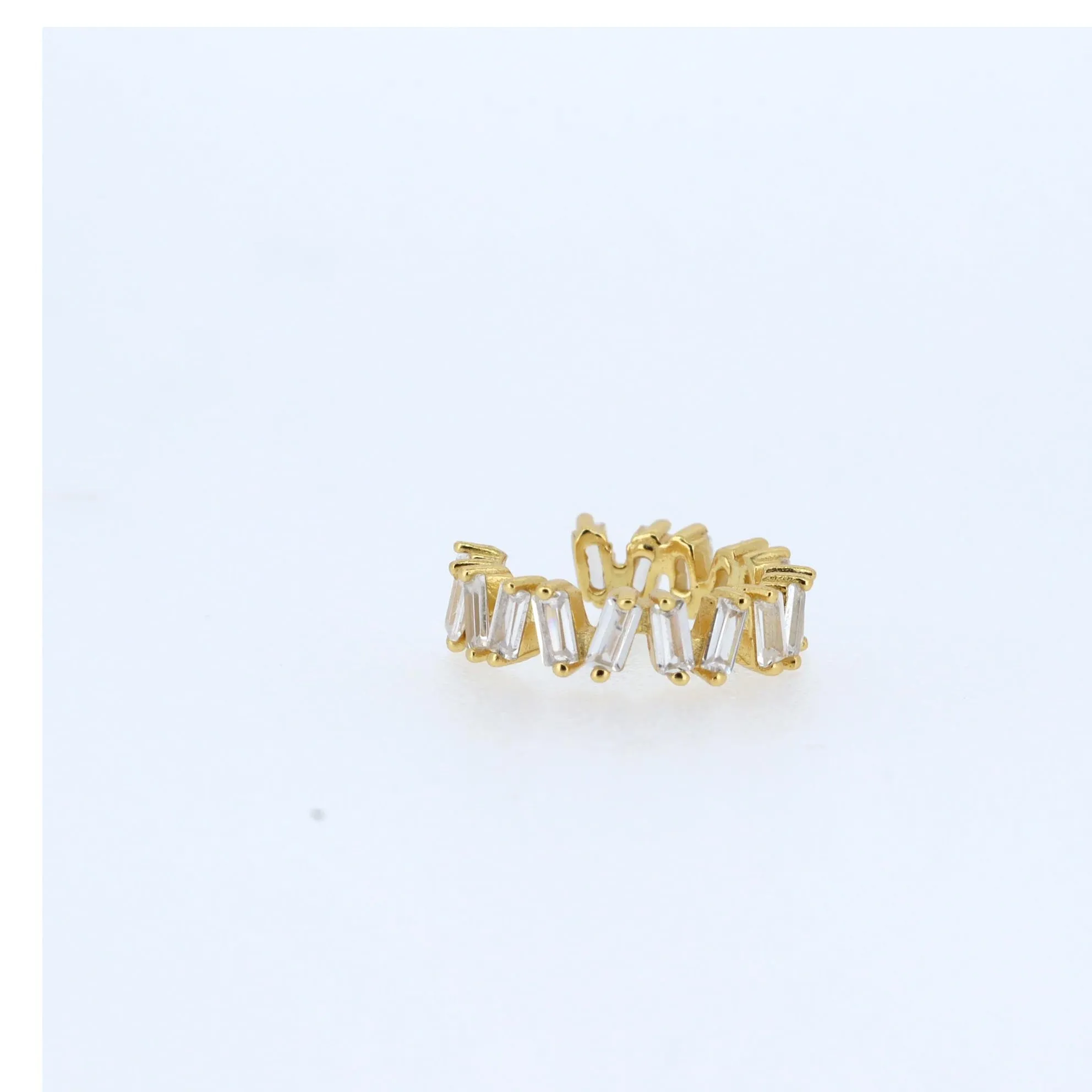Baguette Diamond CZ ear cuff