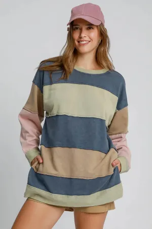 Bailey Mineral Washed Colorblock Tunic Dress