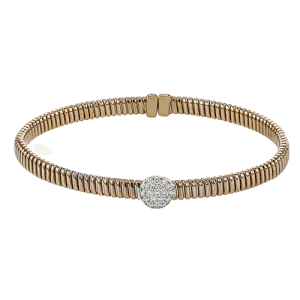 Bangle in 18k Gold with Diamonds