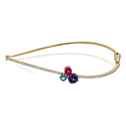 Bangle in 18k Gold with Diamonds