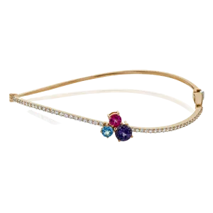 Bangle in 18k Gold with Diamonds