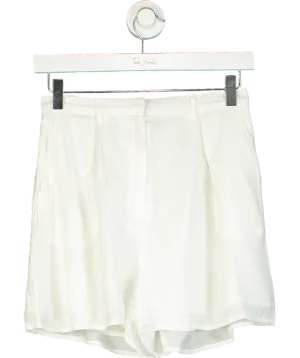 Bardot White Linen Shorts UK S
