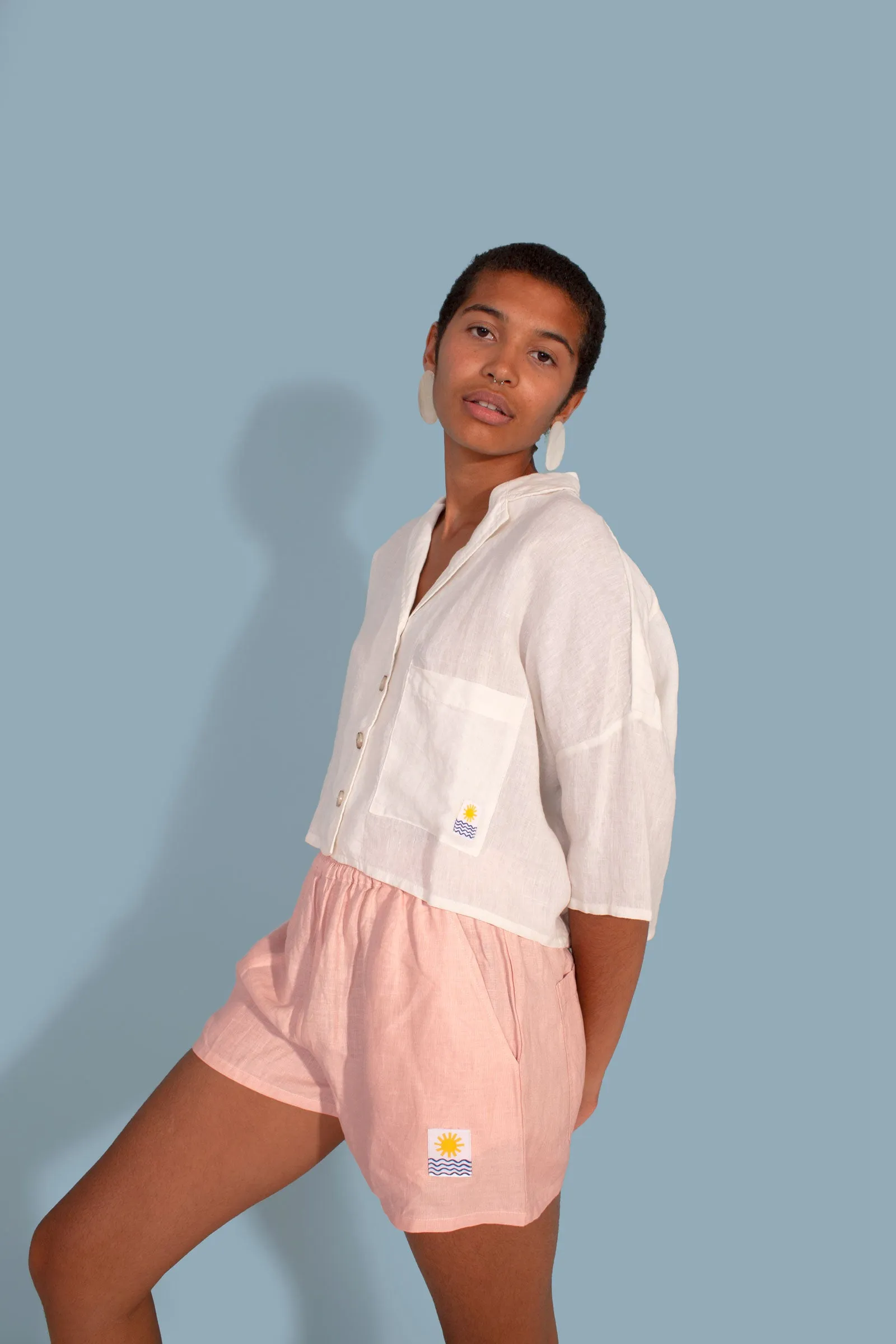 Basic Linen Shorts Petal