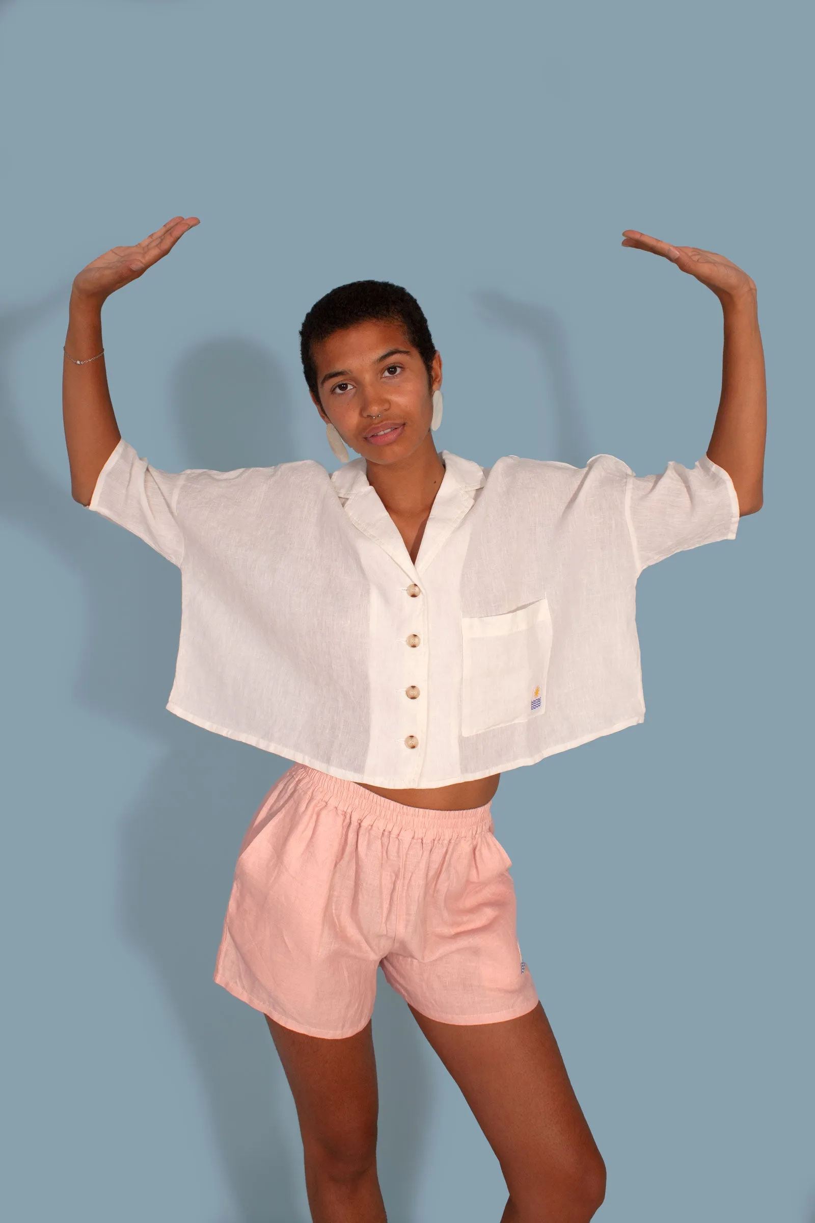 Basic Linen Shorts Petal
