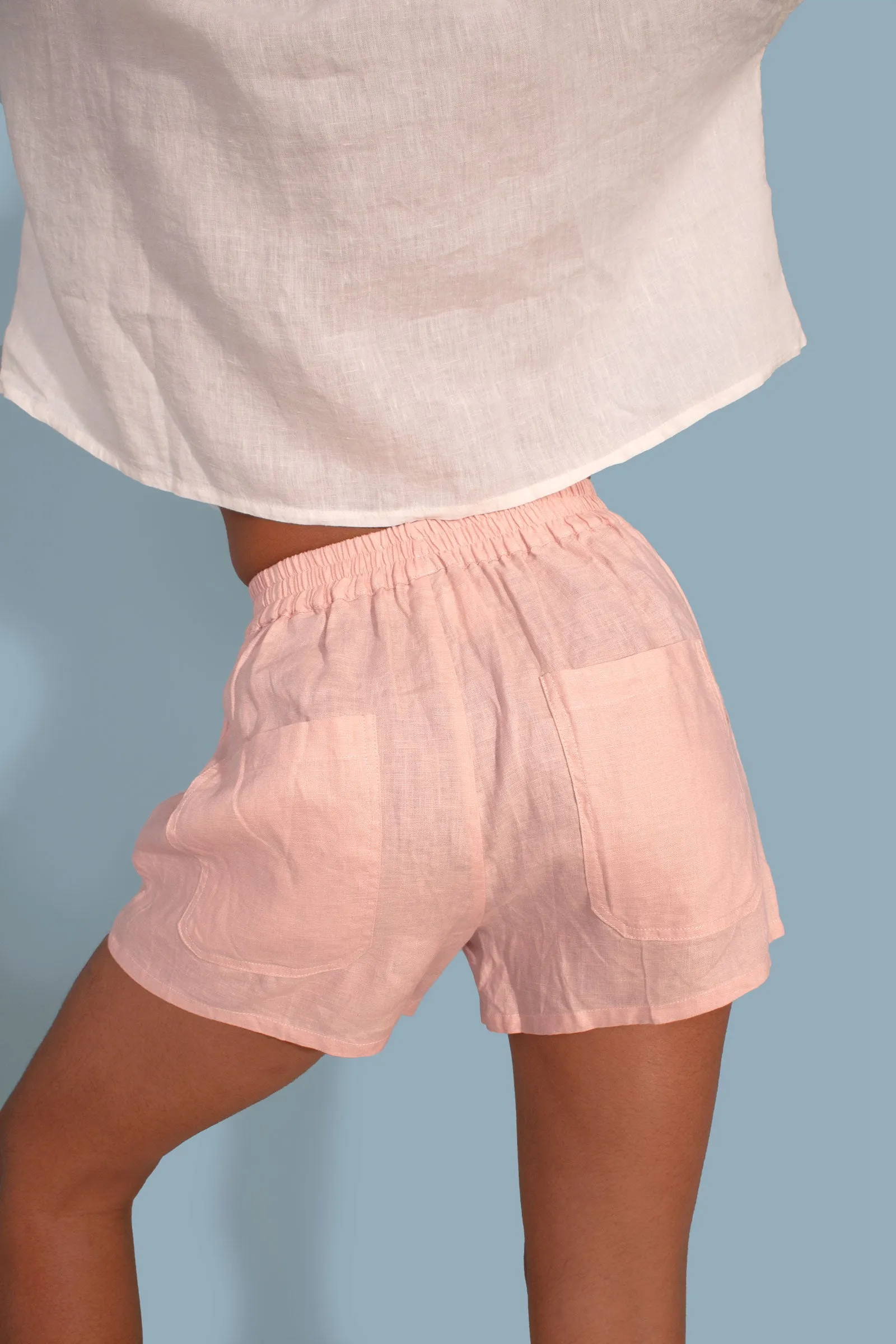 Basic Linen Shorts Petal