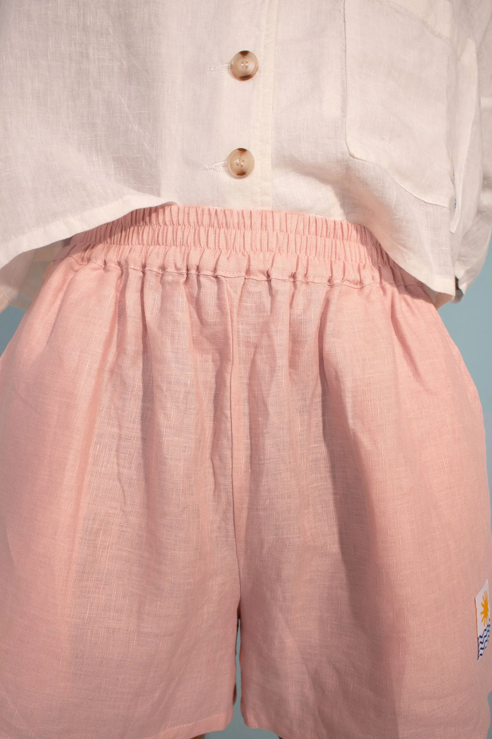 Basic Linen Shorts Petal