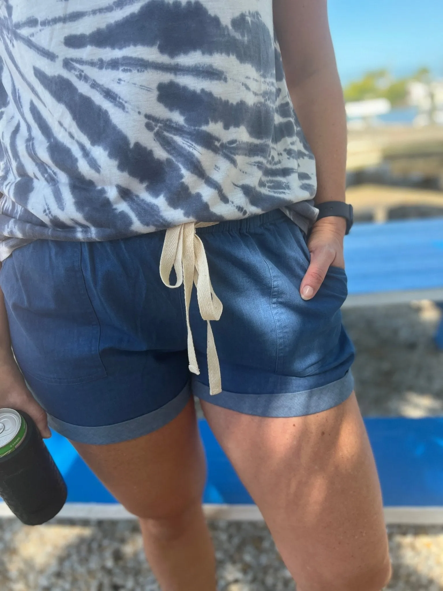 Beach Me Up Chambray Shorts