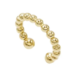 Beaded Ear Cuff 14K
