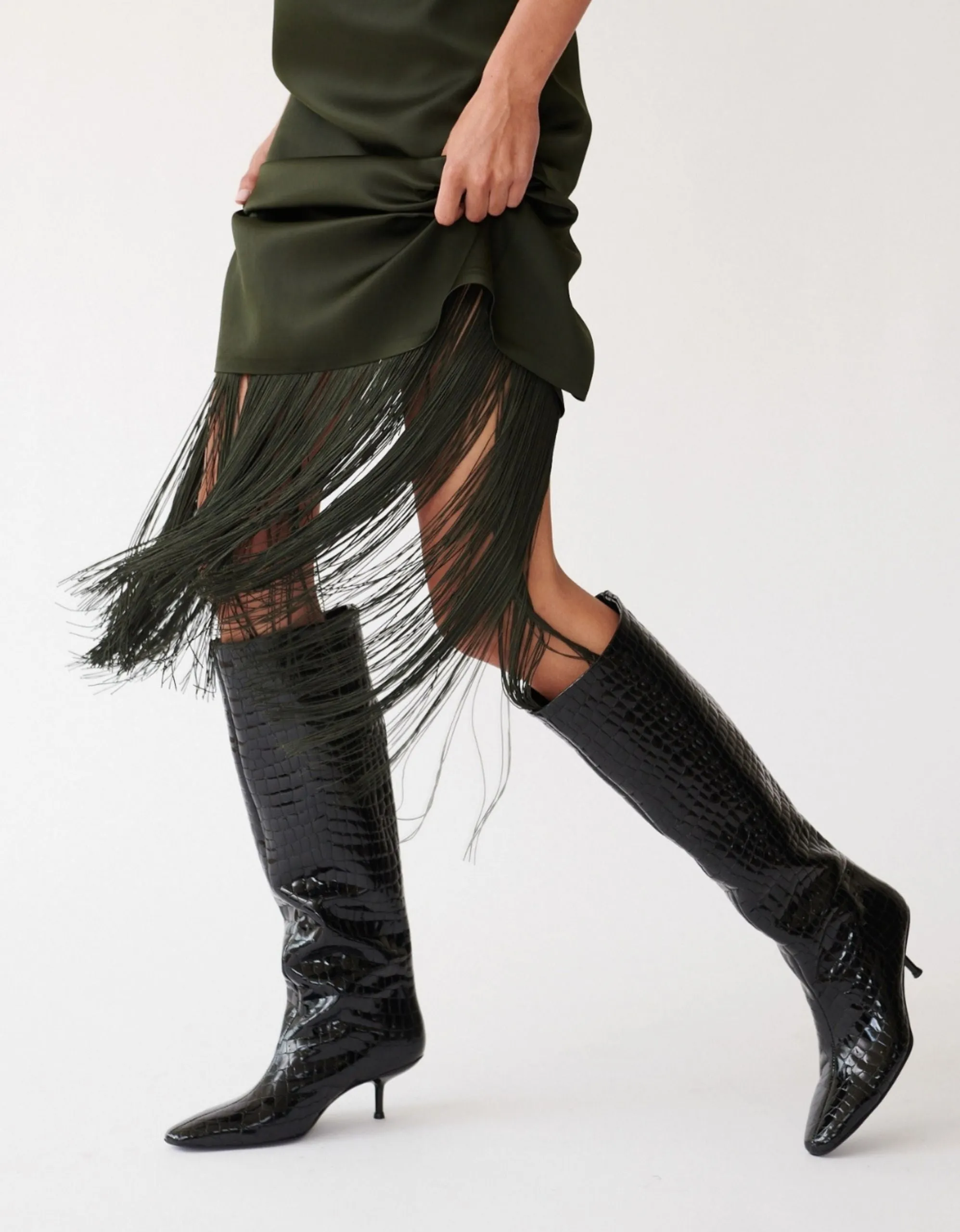 Bettina - Black Croc