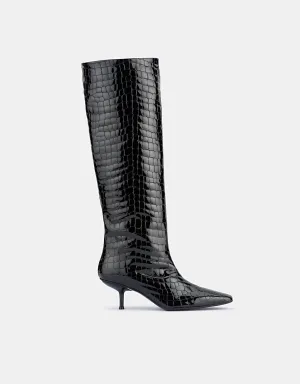 Bettina - Black Croc