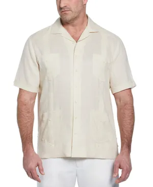 Big & Tall 100% Linen Classic Guayabera Shirt - Short Sleeve