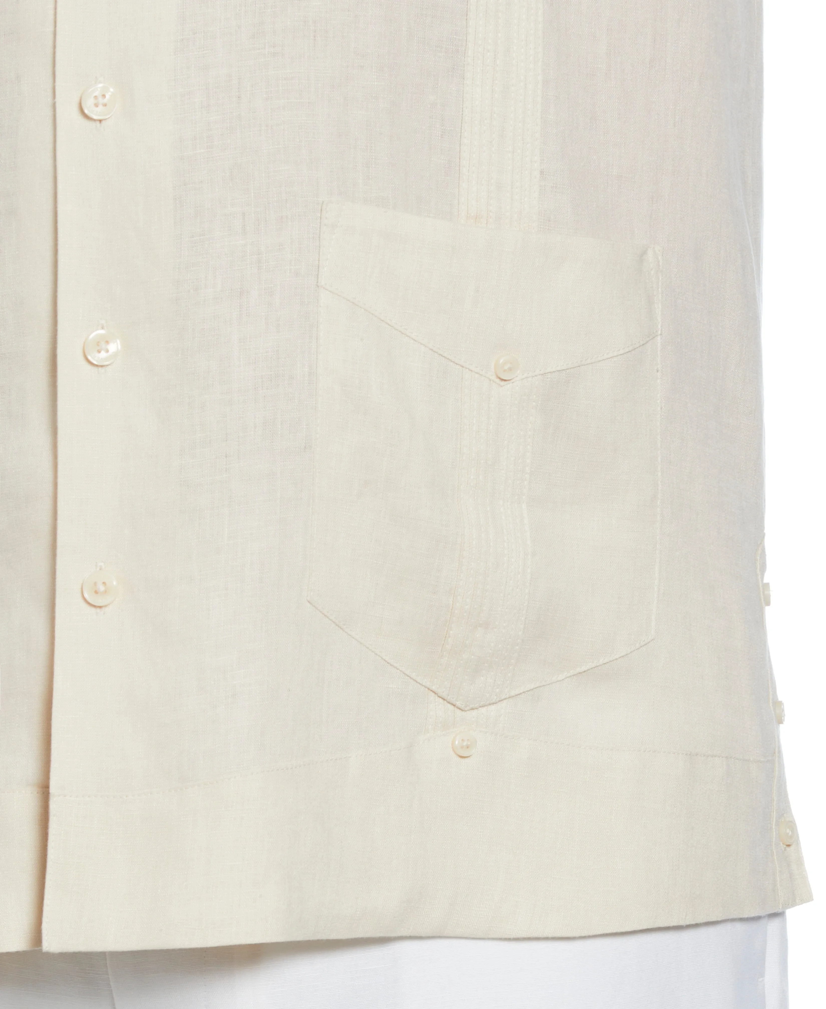 Big & Tall 100% Linen Classic Guayabera Shirt - Short Sleeve