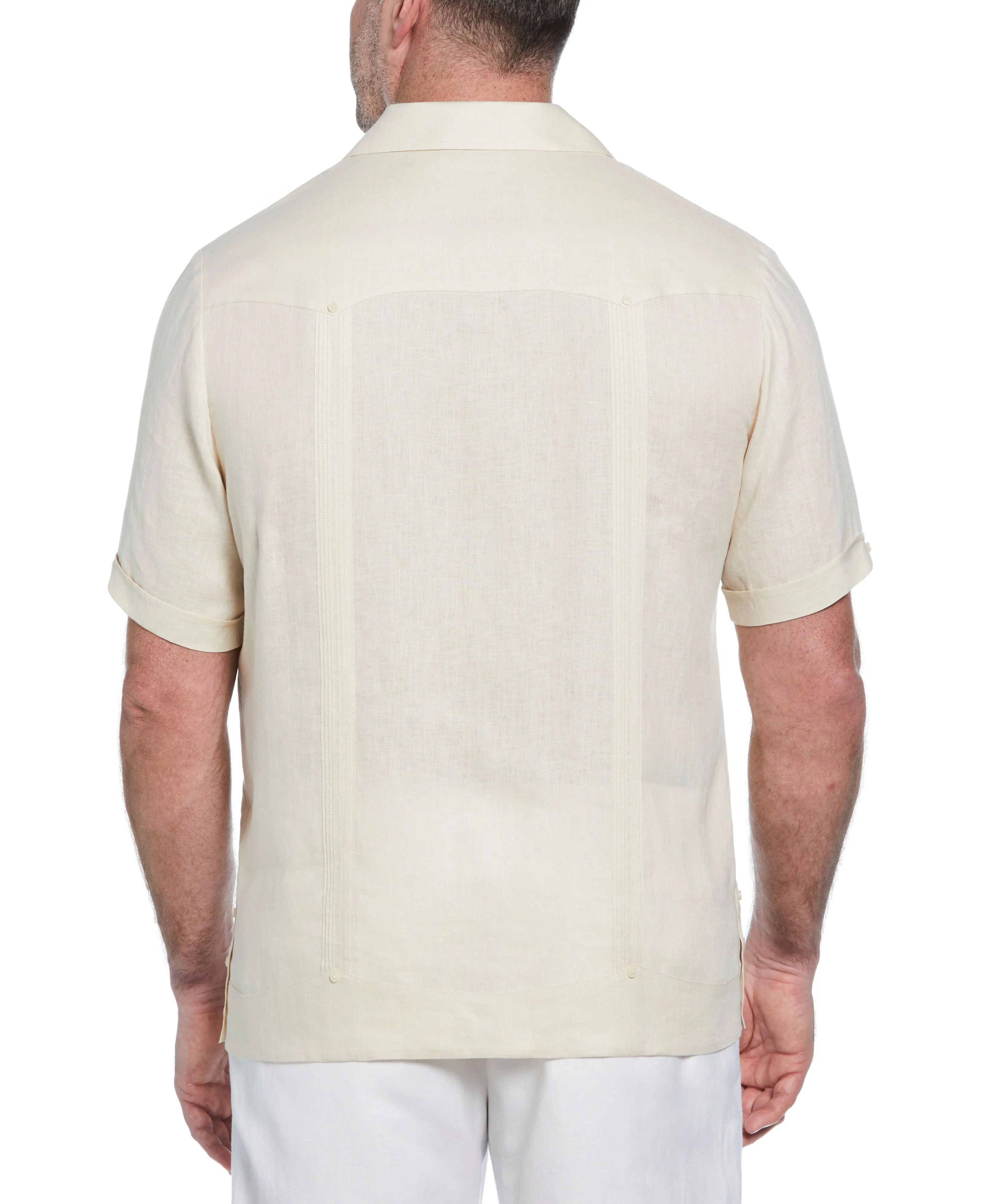 Big & Tall 100% Linen Classic Guayabera Shirt - Short Sleeve