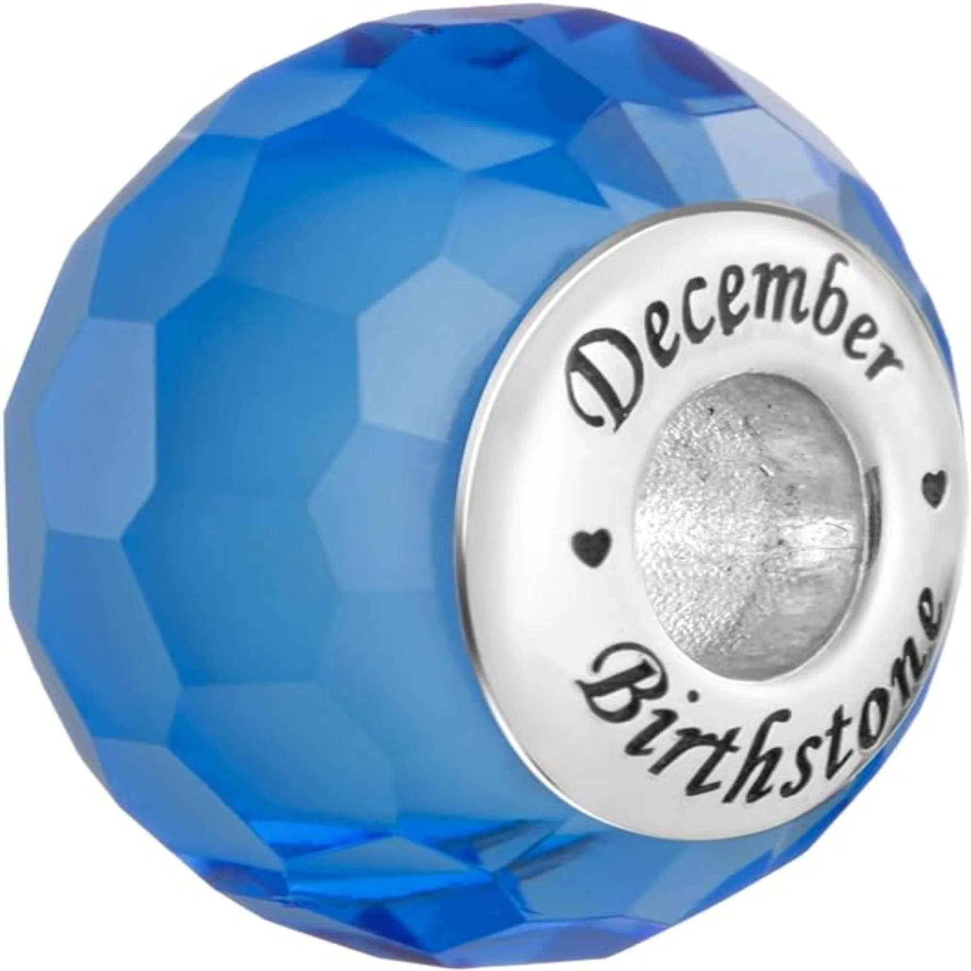 Birthstone Crystals CZ Birthday Month Charm Bead (Tanzanite December)