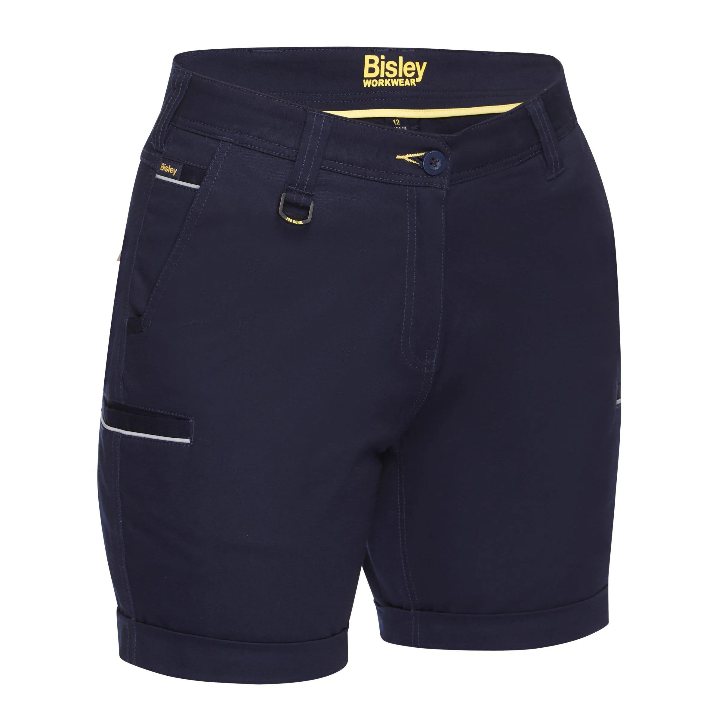 Bisley Womens Stretch Mid Rise Shorts - BSHL1015