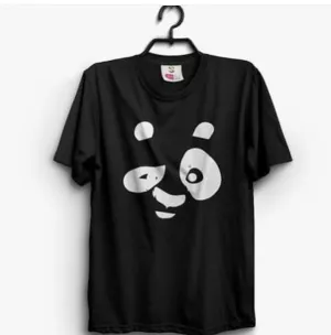 Black Cotton Printd Tshirt For Women
