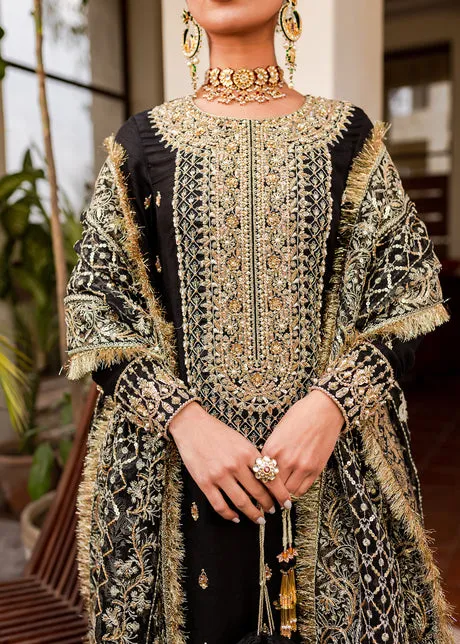 Black Gold Shirt Palazzo for Pakistani Wedding Dresses