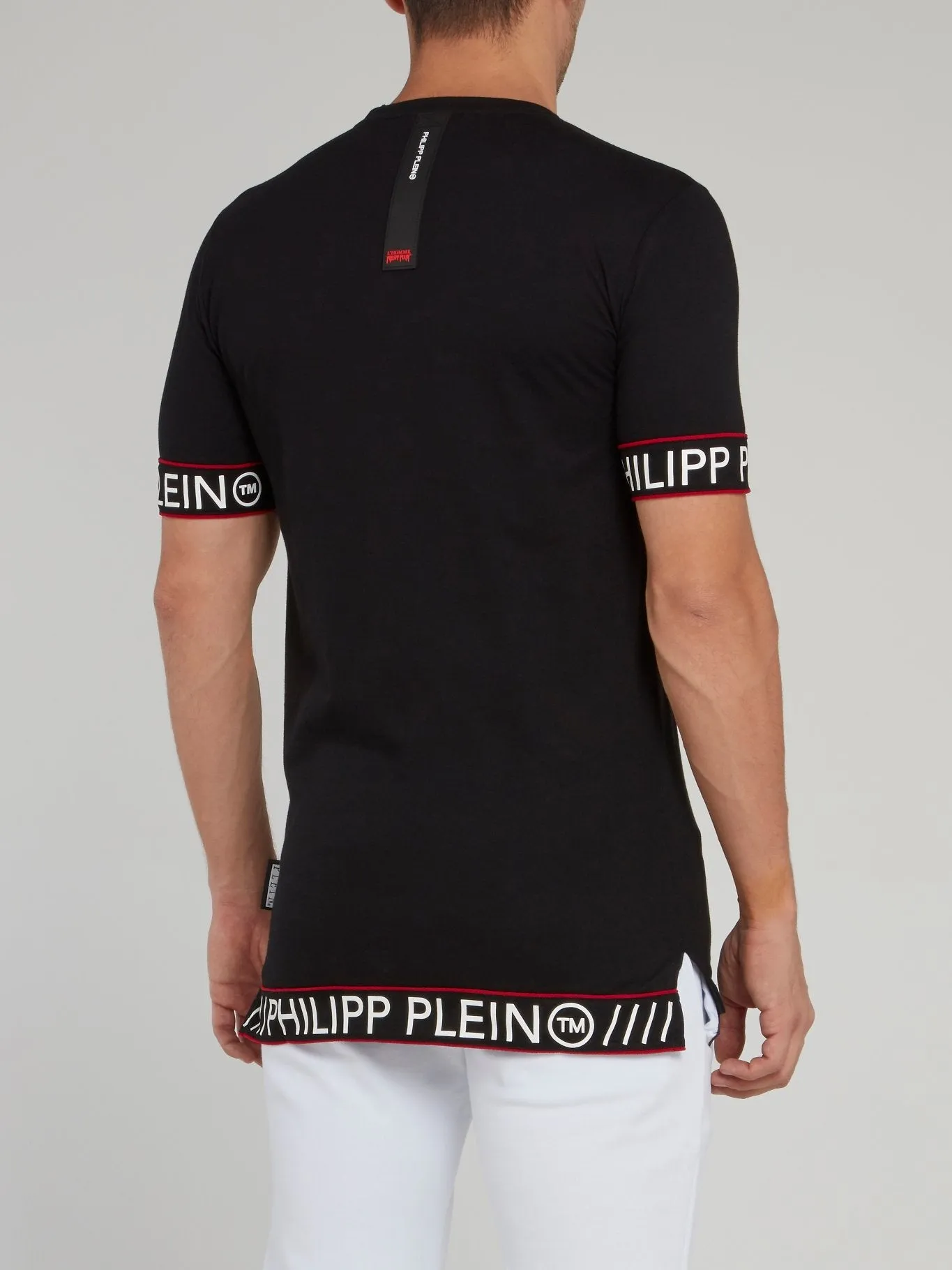 Black Logo Edge Fitted Cotton Shirt