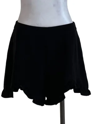 Black Plain High-Waisted Shorts